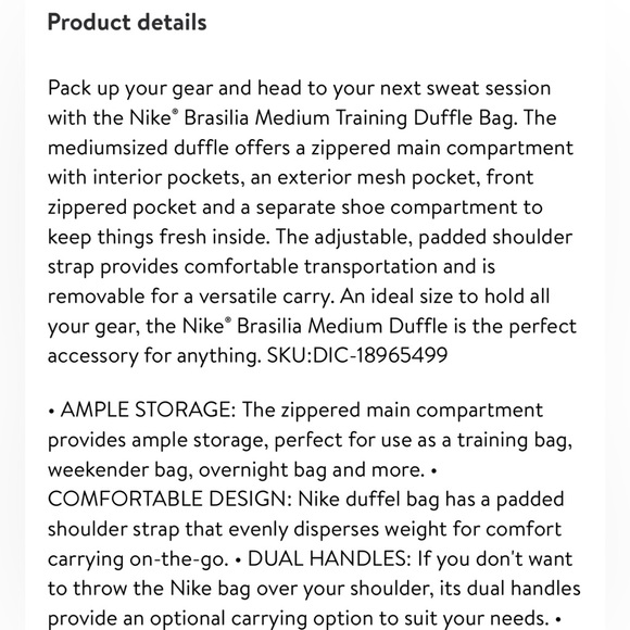 Nike Brasilia 7 Graphic Medium Duffel Bag Color: Binary Blue - Picture 7 of 7